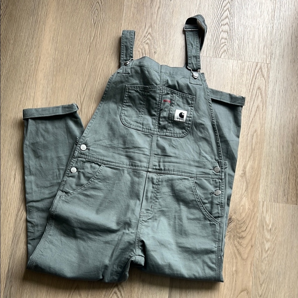 Carhartt WIP Bib Overalls - Straight leg - Olive Green